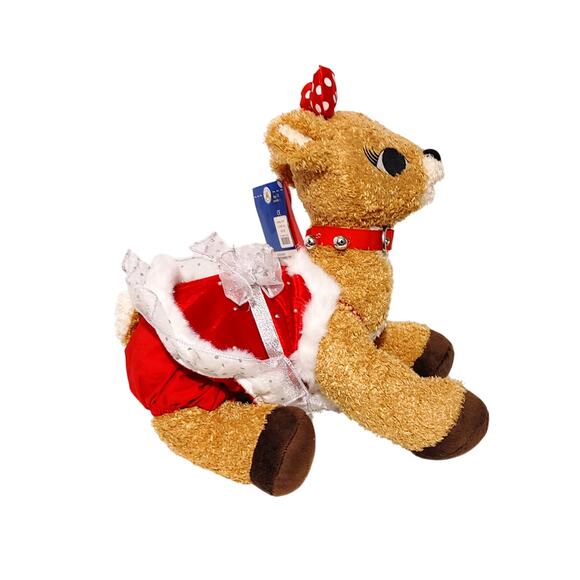 Build a Bear Rudolph the Red Nosed Reindeer Clarice Holiday Stuffed Soft Toy NWT - Picture 3 of 5